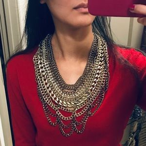 BaubleBar Multi Tone Gold Layered Necklace